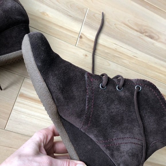 🤎HOST PICK🤎NEW Suede wedge shoes - Picture 5 of 7